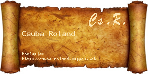 Csuba Roland névjegykártya