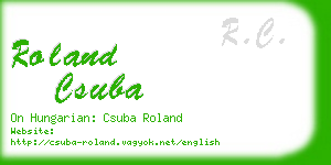 roland csuba business card